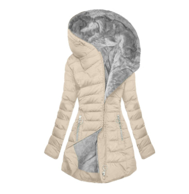 Slim-fit Cotton-padded Jacket Coat Hooded